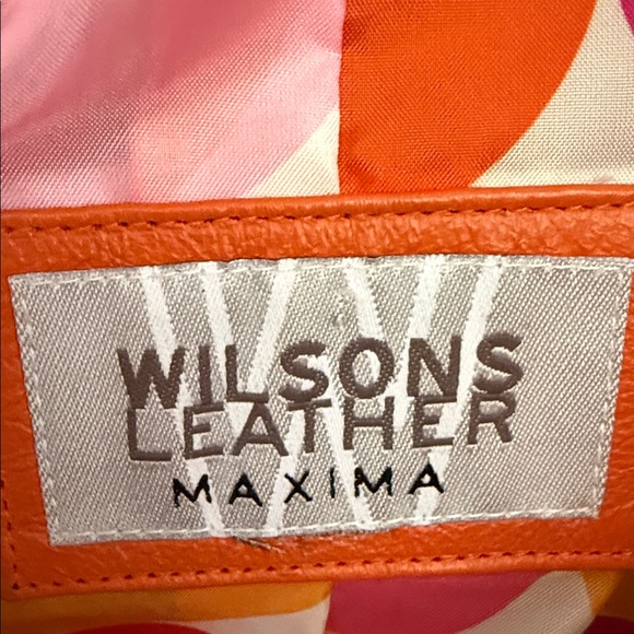 Like new Wilsons Leather Women's Orange Jacket - Picture 2 of 6